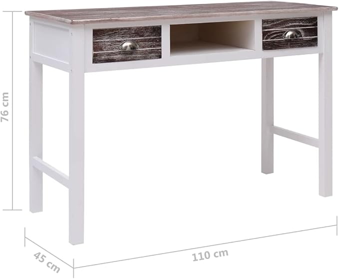Computer DeskHome Office DeskStudy Writing Table for Home Office Modern Simple Style DeskWriting Desk Brown 43.3x17.7x29.9 Wood