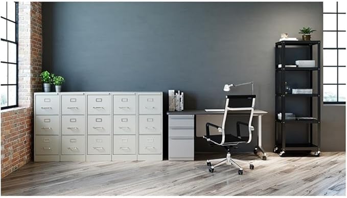 UrbanPro 3 Drawers 40.19 Vertical Light Gray Metal Filing Cabinet Lockable Pre-Assembled Stationary Letter Size for Home Office