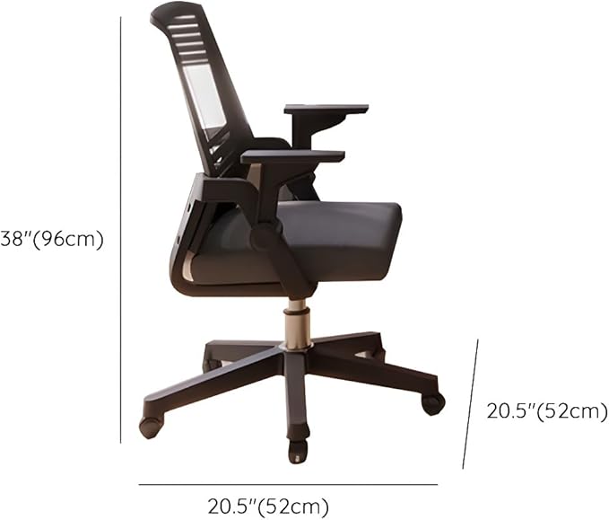 LITFAD Rectangular Wooden Office Desk with Chair Modern Computer Desk with Metal Frame and Bookshelf Writing Desk for Home Office - 2 Piece Set Black 47.2 L x 23.6 W x 59.1 H Desk with 1 Chair