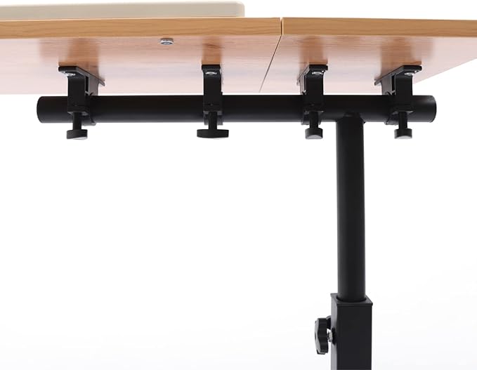 Height Adjustable Mobile Laptop Stand with Tilting TabletopRolling Standing DeskOverbed Laptop TableComputer StandsRolling Computer Workstation for Home Office