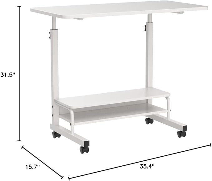 Desk Universal Movable Table Small Spaces Storage Convenient Desk Portable Computer Desk Adjustable Home Office Bedside Home Office Living Room Height Sofa Furniture Desk Size 15.7 * 31.5 Inch