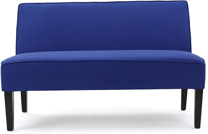 50'' Loveseat Sofa Modern Two-Seater Compact Upholstered Sofa for Small Space Bedroom Hallway Bench Royal Blue.