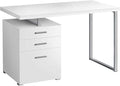 Monarch Specialties Hollow-Core Left or Right Facing Desk 48-Inch Length White