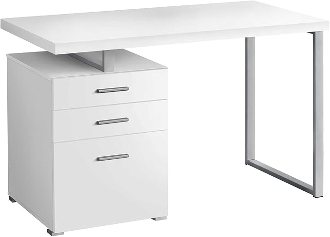 Monarch Specialties Hollow-Core Left or Right Facing Desk 48-Inch Length White