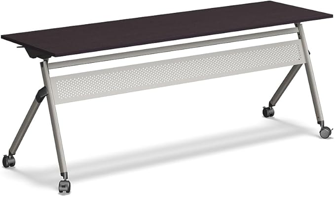 NBF Brite Mobile Pedestal File Cabinet – Locking Rolling 3 Drawer File Cabinet with Light Maple Woodgrain Laminate Silver Pulls and 5 Casters – Compact Mobile File Storage for Home Office