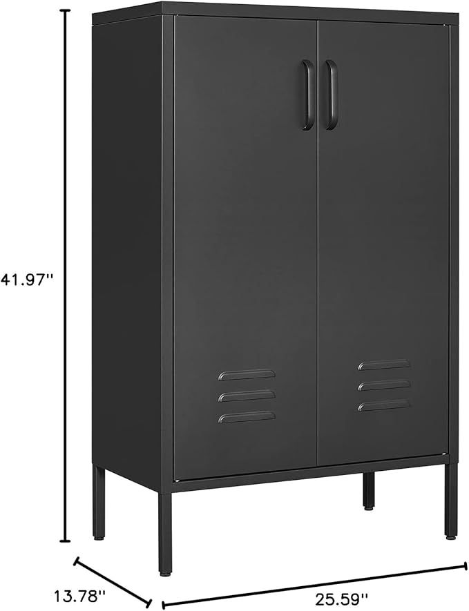 Suitable for Steel Storage cabinets in Living Rooms Kitchens and bedrooms 2 Door Miscellaneous Storage Cabinet Garage Tool Storage Cabinet and Office File Cabinet2 Movable partitions