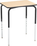 Learniture Adjustable Height Collaborative Student Desk Without Book Box Maple Top (Set of 2)