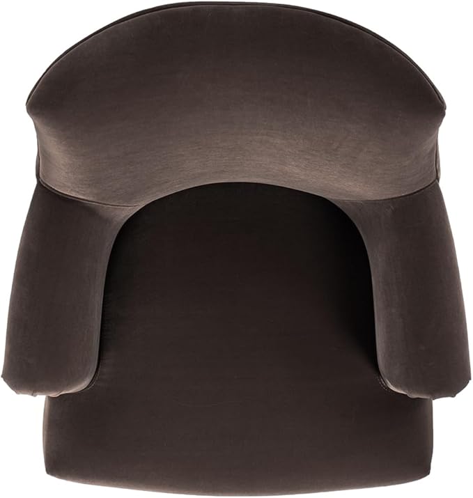 Jennifer Taylor Home Eloise 30 Pleated Sock Arm Accent Armchair Deep Brown Performance Velvet