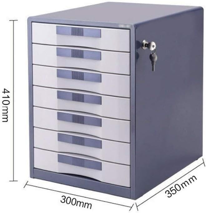 7-Shelf Stackable File Cabinet Lockable File Cabinet Desk Storage Desktop File Cabinet