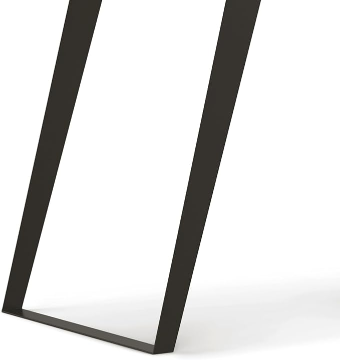 SIMPLIHOME Lowry Desk - 54 Inch Wide Solid Walnut Veneer and Metal Writing Desk Modern Industrial Home Office Computer Table for Workspace with 2 Drawers and Flip-Down Keyboard Tray