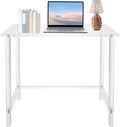Luxury Acrylic Desk - Crystal Clear Modern Writing Table 29.53x19.69in 88lbs Heavy-Duty Computer Desk Non-Yellowing for Home Office