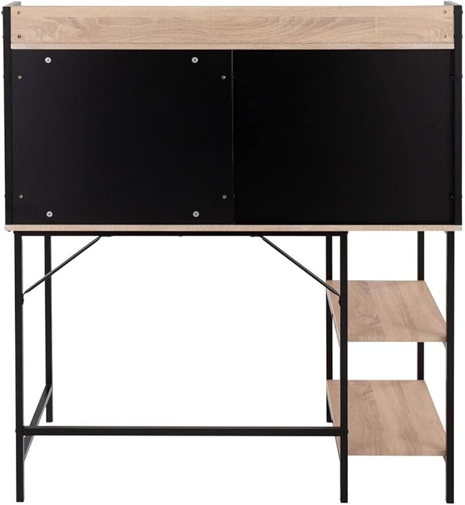 LumiSource Geo Shelf Desk Home Office Desk Computer Desk with Storage Small Desk for Bedroom Gaming Desk Contemporary Desk