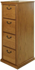 Pemberly Row 4-Drawer Wood Filing Cabinet Natural Distressed Finish Hardwood Solids and Veneers Locking Top Drawer 55 H x 20.75 W x 24.5 D Office Storage and Organization