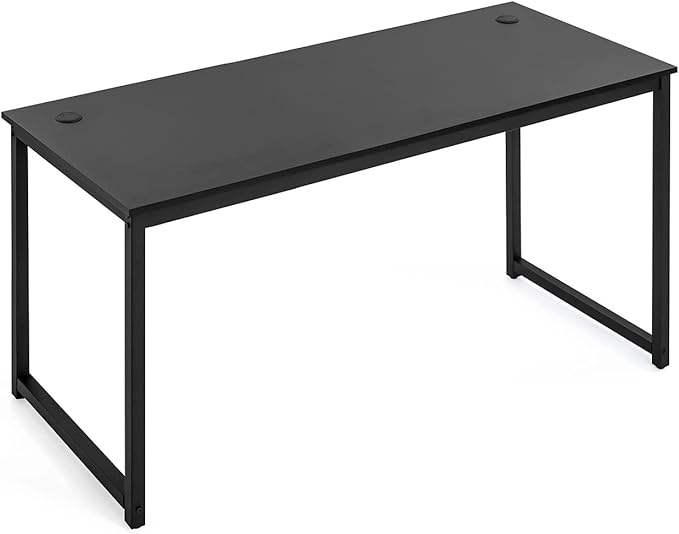Fencer Wire 55 Inch Computer Desk Home Office Desk Modern Work Desk Writing Desk for Small Space Simple Desk for Home Use &amp Office PC Table Gaming Desk Space-Saving Workstation Black