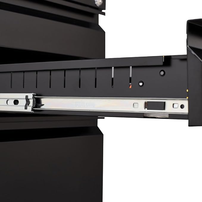 3-Drawer Mobile Filing Cabinet with Lock Metal Filing Cabinet to be Installation Required (CZ-Black)