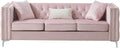 Glory Furniture Paige Velvet Sofa in Pink