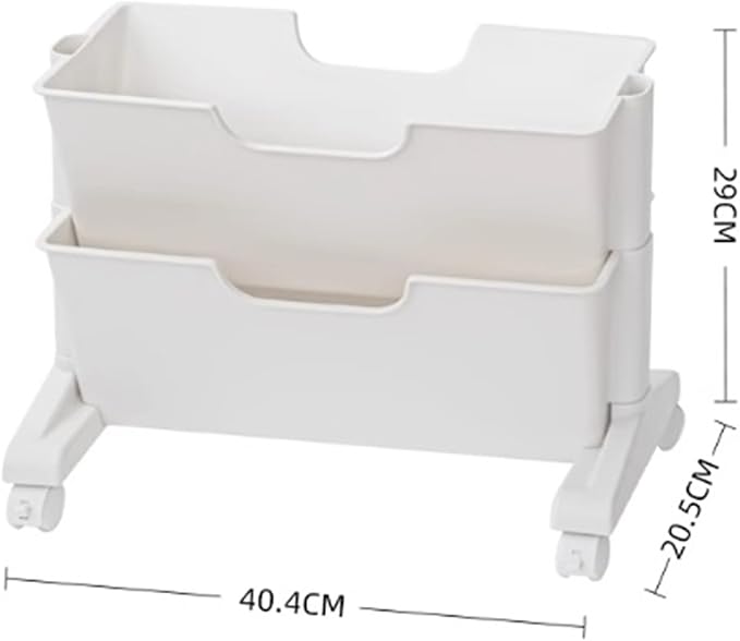 Mobile Filing Cabinet with Wheels File Shelves Under the Desk Movable Bookshelves Floor Carts for Organizing and Storing File Cabinet(29cm)