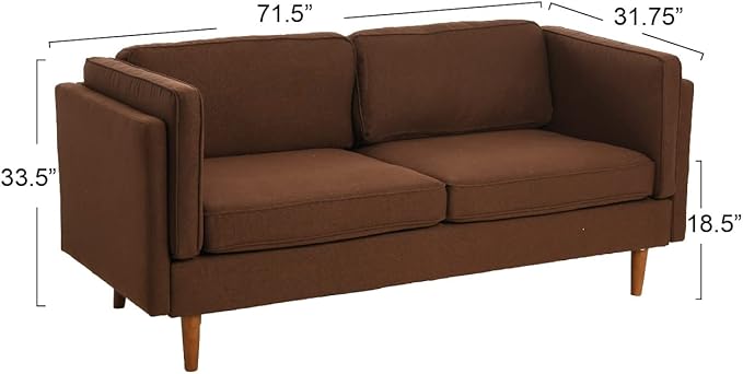 Creative Co-Op Atley High Sided Sofas Vintage Brown