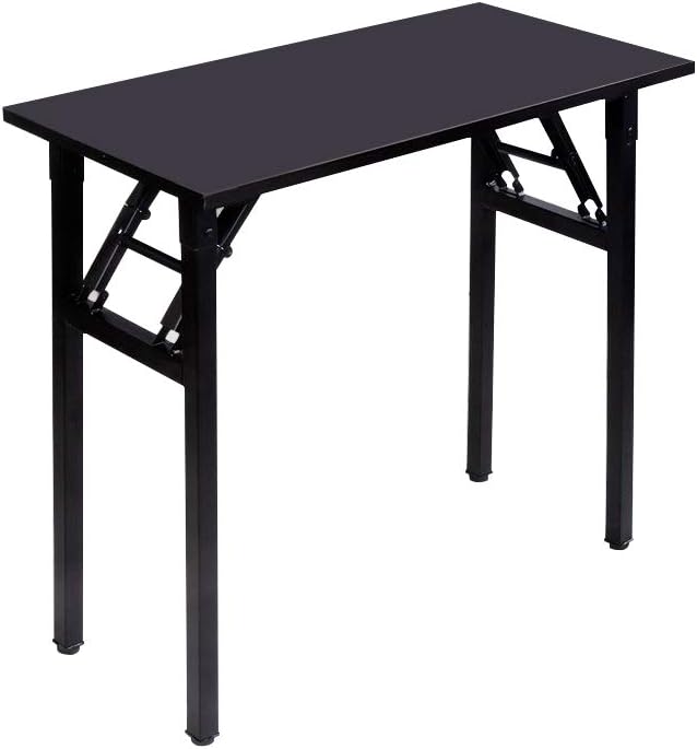 SogesGame 31.5 inches Small Desk Computer Desk for Small Space Small Folding Table Small Writing Desk Compact Desk Foldable Desk No Install