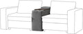 EcoHarbor Living Modular Sofa Center Console with Tabletop &amp Dual Charging Ports Multi-Functional Sectional Organizer tith Cup Holder &amp USB Charger for Customizable Sofa Configurations Grey