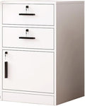 File Cabinet Office Filing Cabinet with One DoorFiling Cabinet with LockMulti-Layer Storage Under Desk Storage(Color:White)