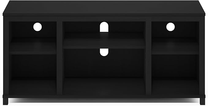 Furinno Classic TV Stand Entertainment Center TV Console for TV up to 55 Inch with Shelves for Living Room Bedroom Americano