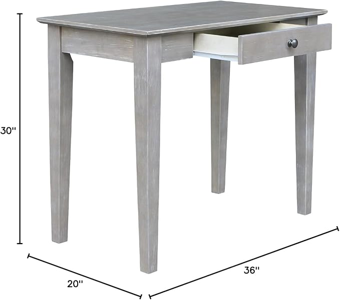 International Concepts Writing Desk Washed Gray Taupe