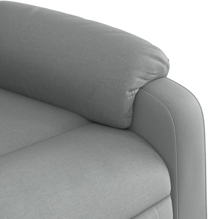 Fabic Recliner Sofa Chair for Adult Home Theater Sleeper Seating Single Sofa Home Theater Seating Comfy Living Room Single Sofa Chair Light Gray Fabric-29
