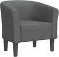 vidaXL Tub Chair - Dark Gray Fabric Accent Armchair for Living Room Bedroom Office - Comfortable High-Density Foam Durable Plywood and Pinewood Frame