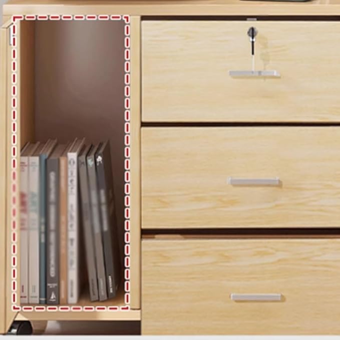 Modern Mobile File Cabinet Furniture Stockpile Matériau MDF Printer Stand for Home Office Commercial-Grade (White 60x37x57cm)
