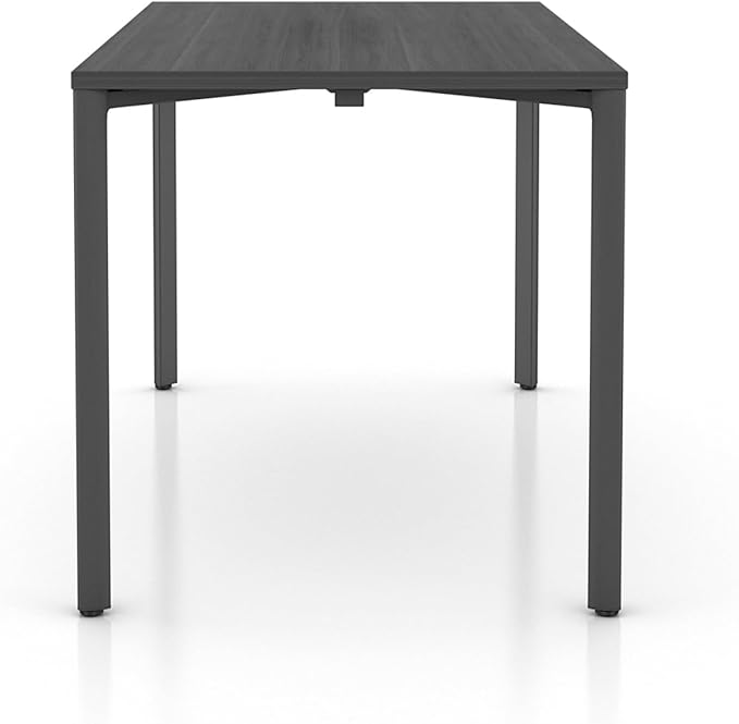 Laura Davidson Furniture Hudson Executive Desk Minimalist Commercial-Grade Computer Desk Writing Desk for Home Office Modern Desk (Dark Grey Top with Graphite Legs)