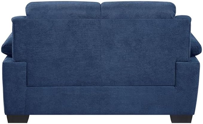 Lexicon Holleman Fabric Upholstered Love Seat in Blue Color