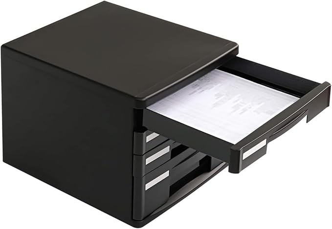 Filing Cabinet Desktop File Drawer Cabinet with Lock Desktop File Cabinet Data Storage Box (Color : White Size : 26.3x34x25CM)
