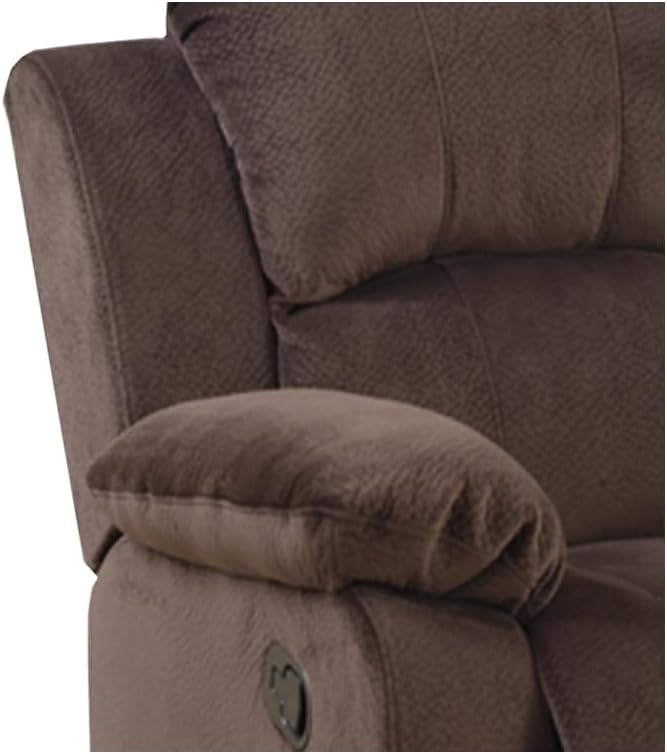 Recliner Chair Brown Comfortable Padded Lounge Chair Adjustable Reclining Living Room Chair
