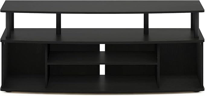 Furinno Jaya Large Entertainment Center Hold up to 55-in TV Inches Blackwood