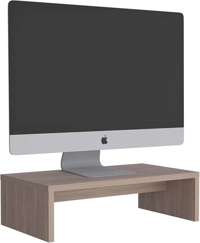 19 Wide Monitor Stand Riser Laptop Stand for Desk Laptop Riser Desk Organizer for Monitor Computer Stand for Laptop PC Printer for Home Office Light Gray