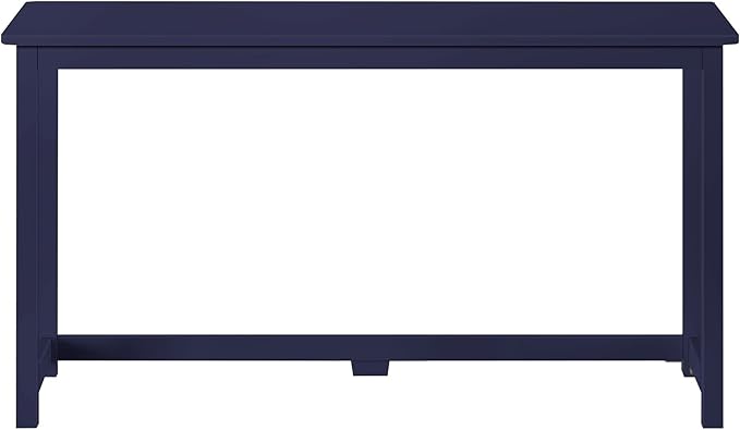 Max &amp Lily Solid Wood Desk 55 Inches Blue