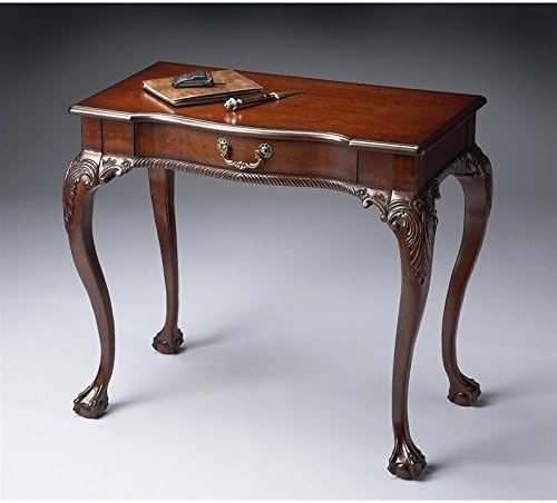 Beaumont Lane Traditional Wood Writing Desk Cherry Finish 35 W x 20 D x 30.25 H Elegant Home Office Desk Sturdy Construction Timeless Design for Office or Study Room