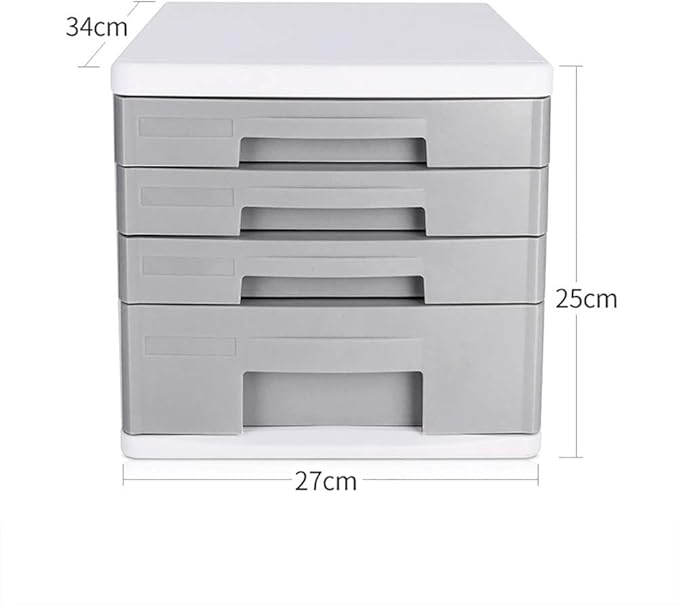Filing CabinetsFile Shelves for Desk File Cabinet 4-layer Drawer Plastic Desktop File Cabinet Lock-free Office Data Storage Box Household Large-capacity Storage Cabinet Fully Assembled ( Color :