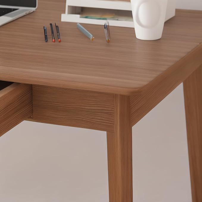 Writing Computer Desk Office Desk Computer Table Study Writing Desk with 2 Drawers for Home Office Modern Furniture