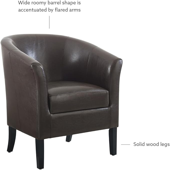 Linon Home Dcor Linon Home Decor Simon Club Chair 33 x 28.25 x 25.5 Brown
