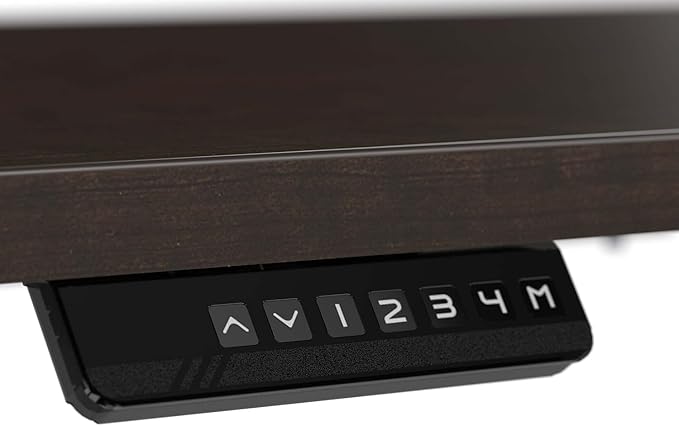 Move 40 Series by Bush Business Furniture 48W x 24D Electric Height Adjustable Standing Desk in Mocha Cherry with Black Base