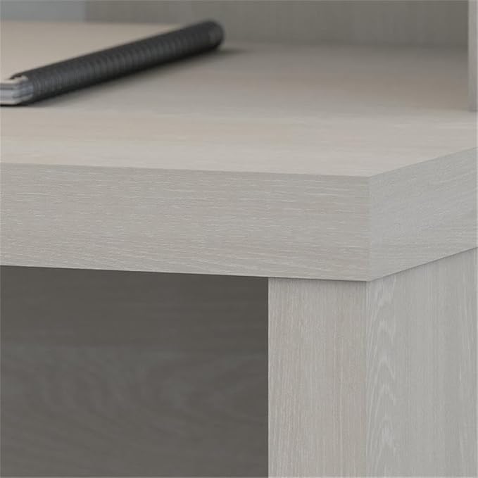 Bush Business Furniture Bow Front Desk with Wire Management | Echo Collection Office Computer Table for Home Office with Quick-to-Assemble Hardware | 60Wx28Lx30H