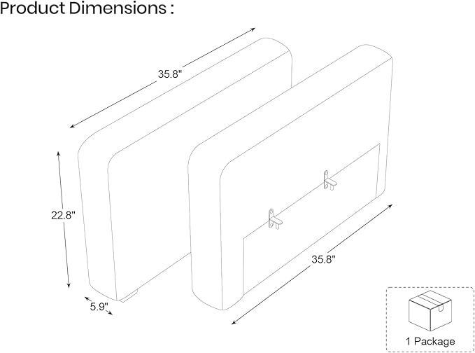 Belffin Armrest for Modular Sectional Sofa Modular Couch Armrest Part for Corduroy Sectional Couch Green