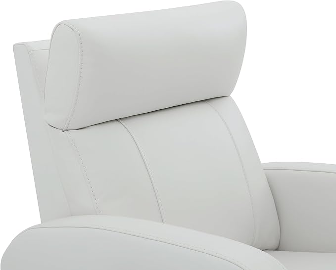 CHITA Genuine Leather Power Swivel Glider Recliner Chair FSC Certified Double Layer Backrest Truck Armrest Recliner Chair Sofa for Living Room-White