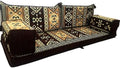 mysticalanatolia Arabic Majlis Sofa Arabian Couches 75''L x 27''W x 4''H for Home Living Room Patio Bohemian Oriental Floor Seating Furniture Indoor Outdoor Lounge Loveseat Futon Sofas