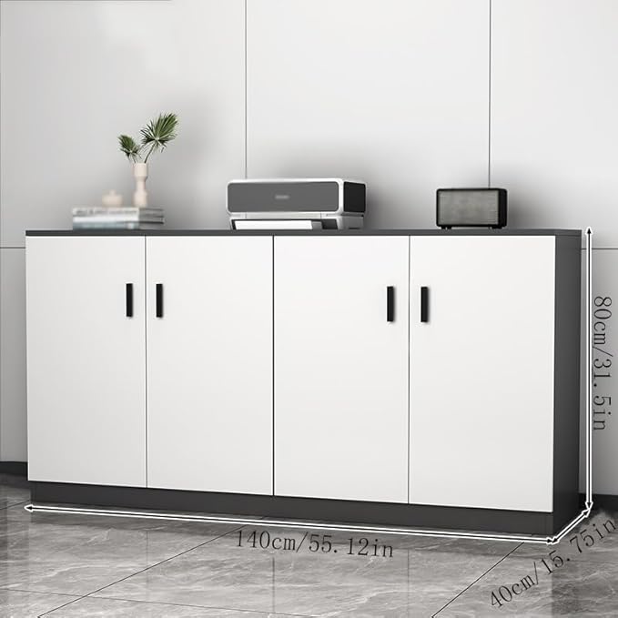 File Cabinet File Cabinet Data Cabinet Office Storage Cabinet File Cabinet Floor Storage Short Cabinet Wooden Office Cabinet Storage Cabinet Four Doors Archive Cabinet(Size:L)