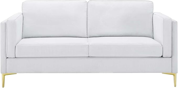 Modway Kaiya Upholstered Fabric Sofa 33.5 x 71 x 32 White