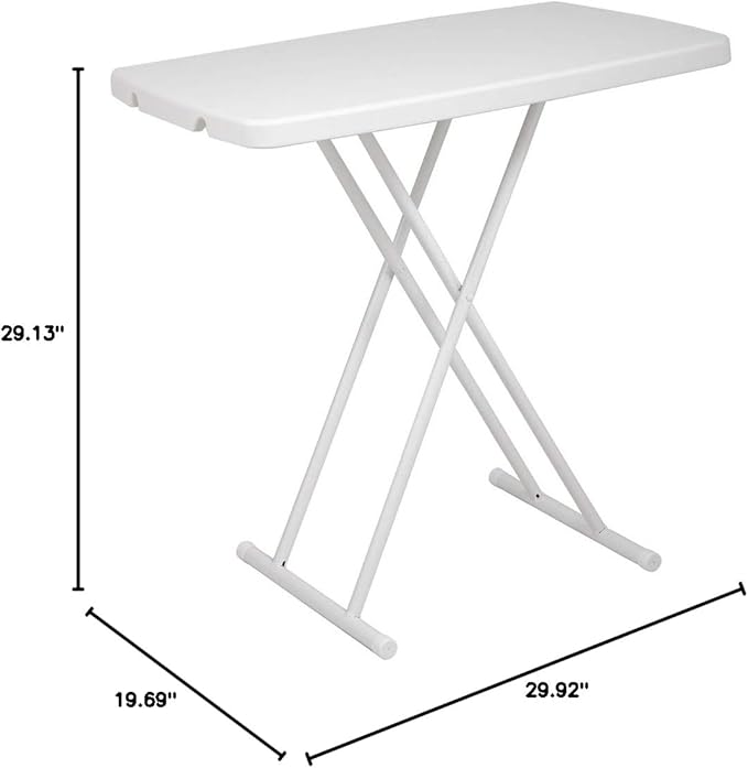 Folding Table Writing Desk with Adjustable Height for Study Office Home Use