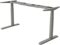 Fromann Dual Motor Standing Desk Frame 3 Stage Legs Electric Heavy Duty Sit Stand up Height Adjustable Desk Base for Home and Office (Grey)
